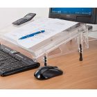 Regular Microdesk side view. Product is adjustable up to 45mm at the rear and 30mm at the front